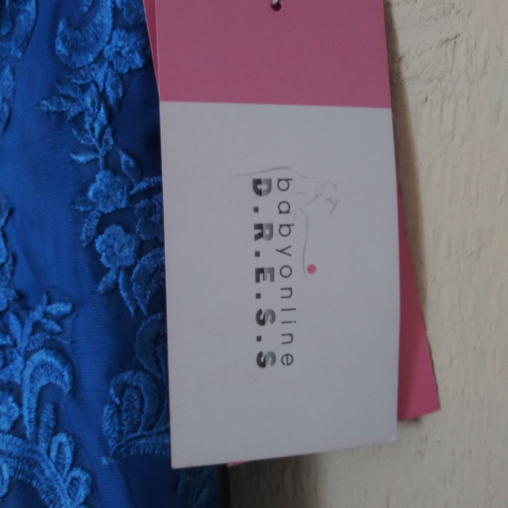 Royal Blue Lace Mermaid Dress - Picture 6 of 9
